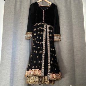 Heavy black Indian Anarkali dress